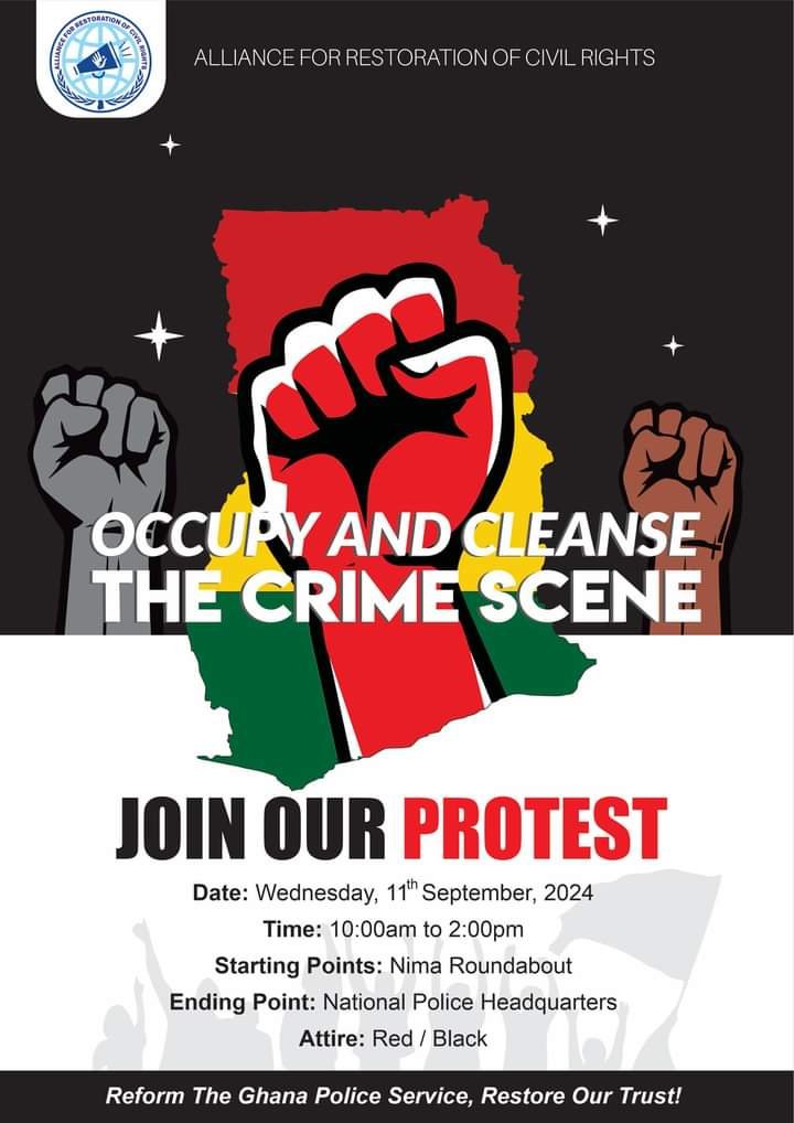 Alliance For Restoration Of Civil Rights Set 11th September To Protest Police Injustice, Brutality, And Neglect Of Victims