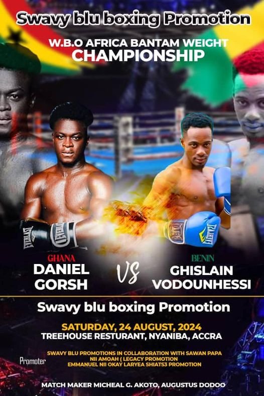 Daniel Gorsh Goes For WBO Africa Bantamweight Belt Against Benin’s Ghislain Vodounhessi