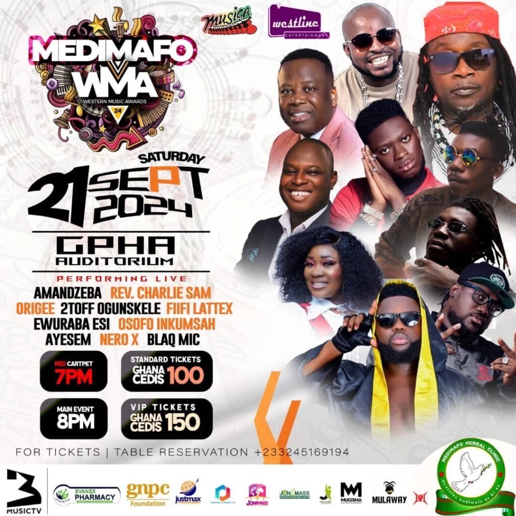 Takoradi to host the prestigious Medimafo Western Music Awards 2024 on September 21