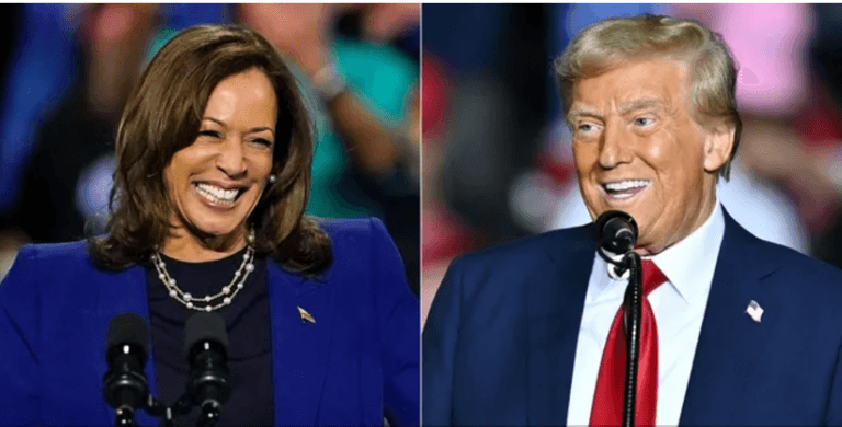 Trump and Harris