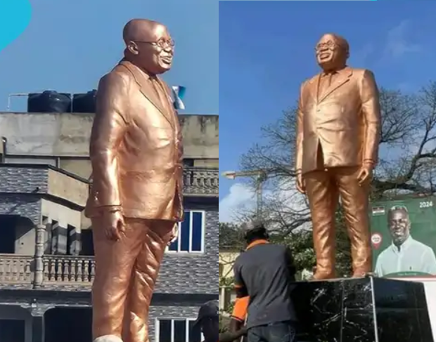 Akufo Addos Statue vandalised