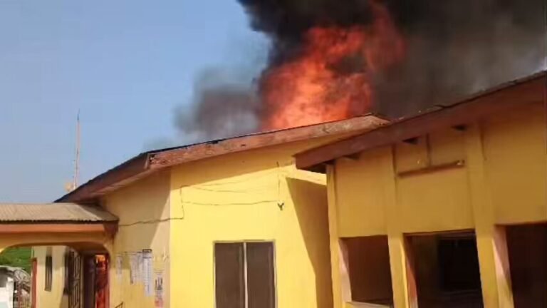 Ayensuano EC Office on fire