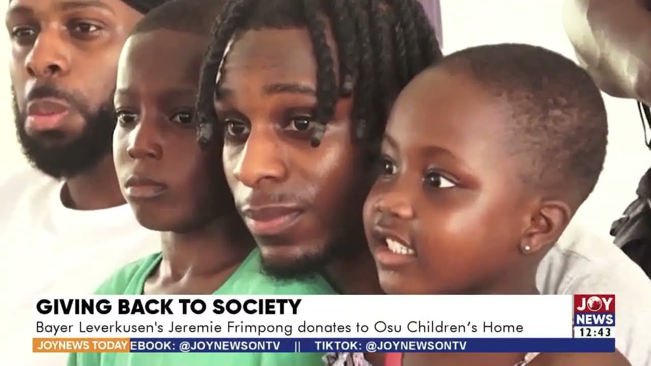 Bayer Leverkusen's Jeremie Frimpong Donate's to Osu Children's Home