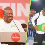 Mahama Supports Son Sharaf Mahama at Boxing Event