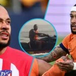 Memphis Depay Chills In Ghana's Lake Bosomtwe