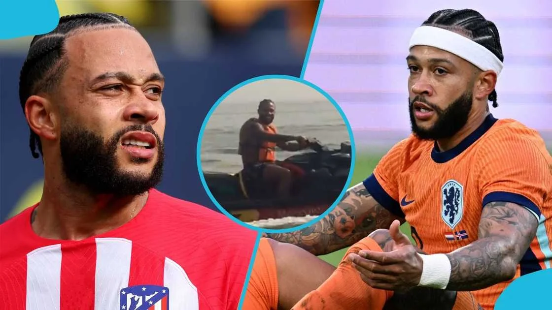 Memphis Depay Chills In Ghana's Lake Bosomtwe