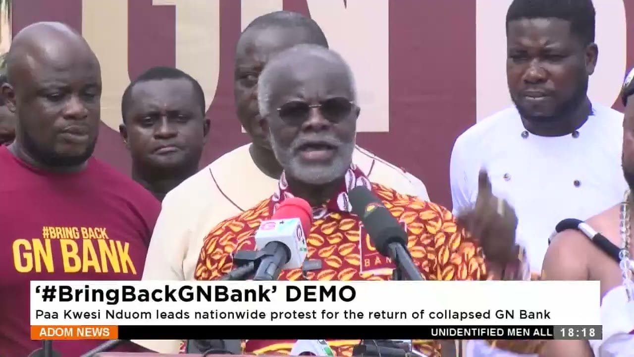 Dr. Paa Kwesi Nduom Leads Massive Protest in Elmina: Residents Demand the Return of GN Bank