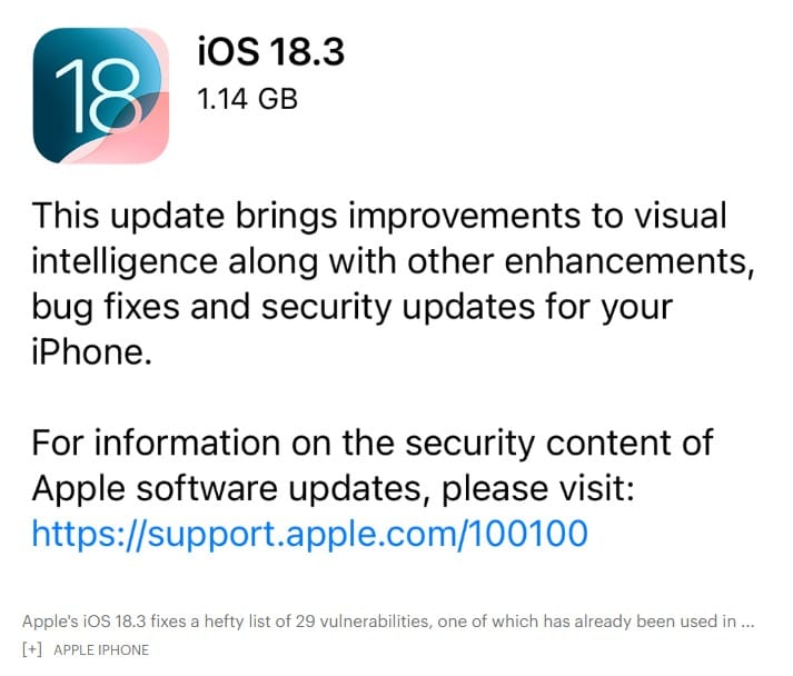 iOS 18.3_