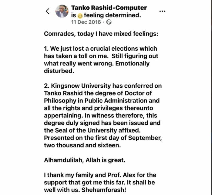 fake Dr. Tanko