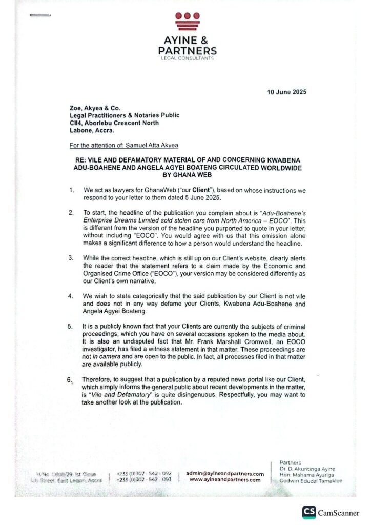 Ghanaweb Ayine Partners GhanaWeb Response to Demand Notice11 pdf