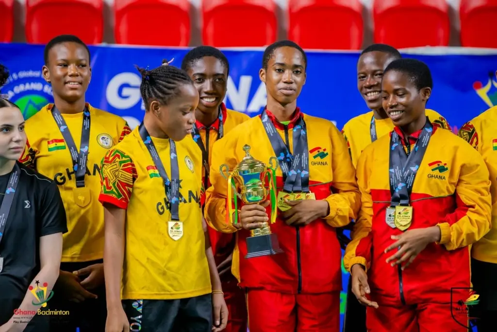 Ghana wins the U-15 All African Badminton Championship.