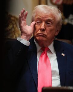 President Donald Trump Fights Sleep During