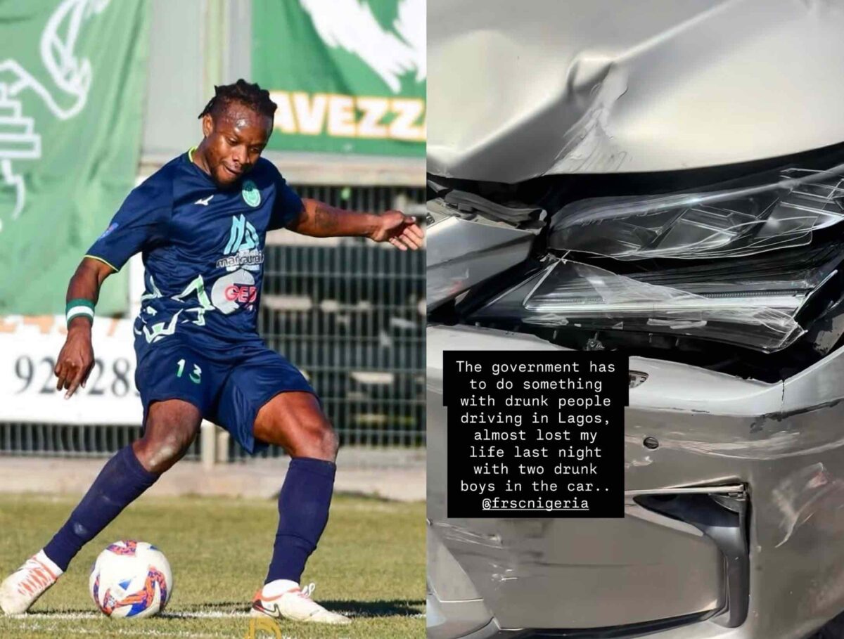 Super Eagles Midfielder Cheats Death in Lagos Crash Days