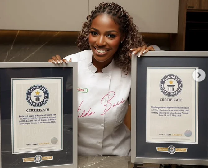 Nigerian Chef Hilda Baci Becomes Three-Time Guinness World Record Holder After Surprise New Recognition