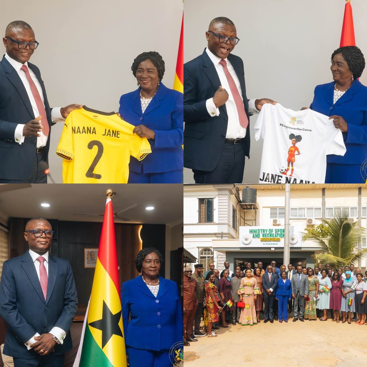 Vice President Jane Naana Opoku-Agyemang Visits Ministry of Sports to