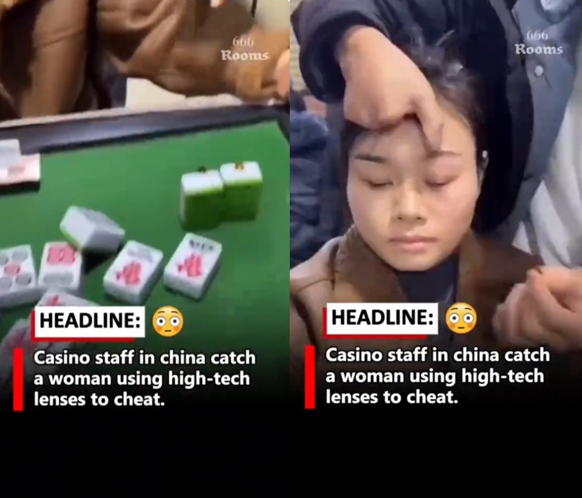 woman at casino cheating-