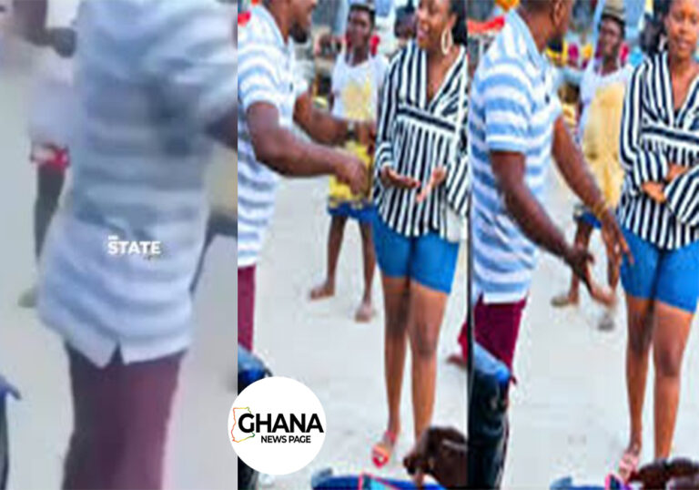 A young Ghanaian lady arguing with boyfriend