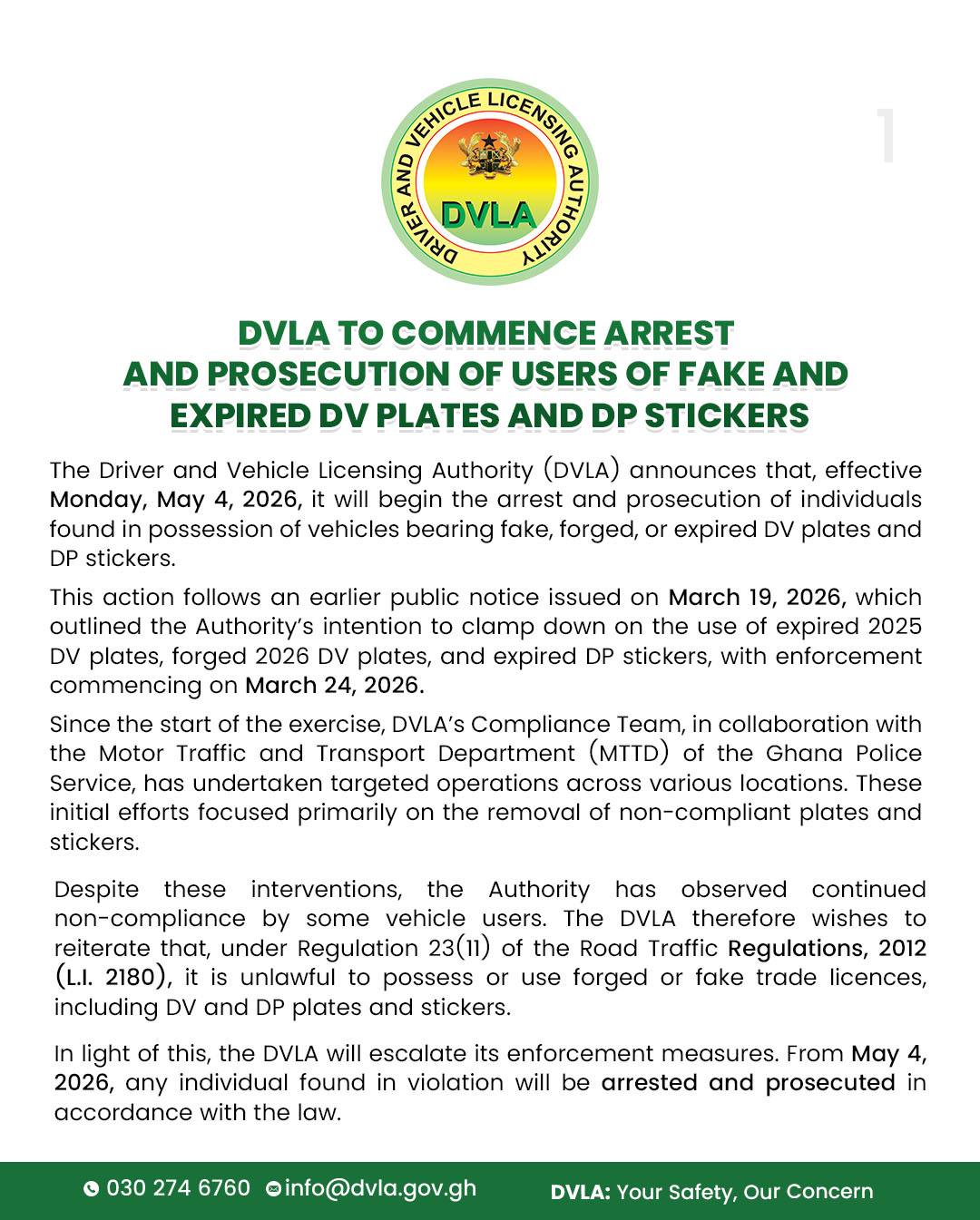 DVLA warns of arrests over fake, expired DV and DP plates from May 4_