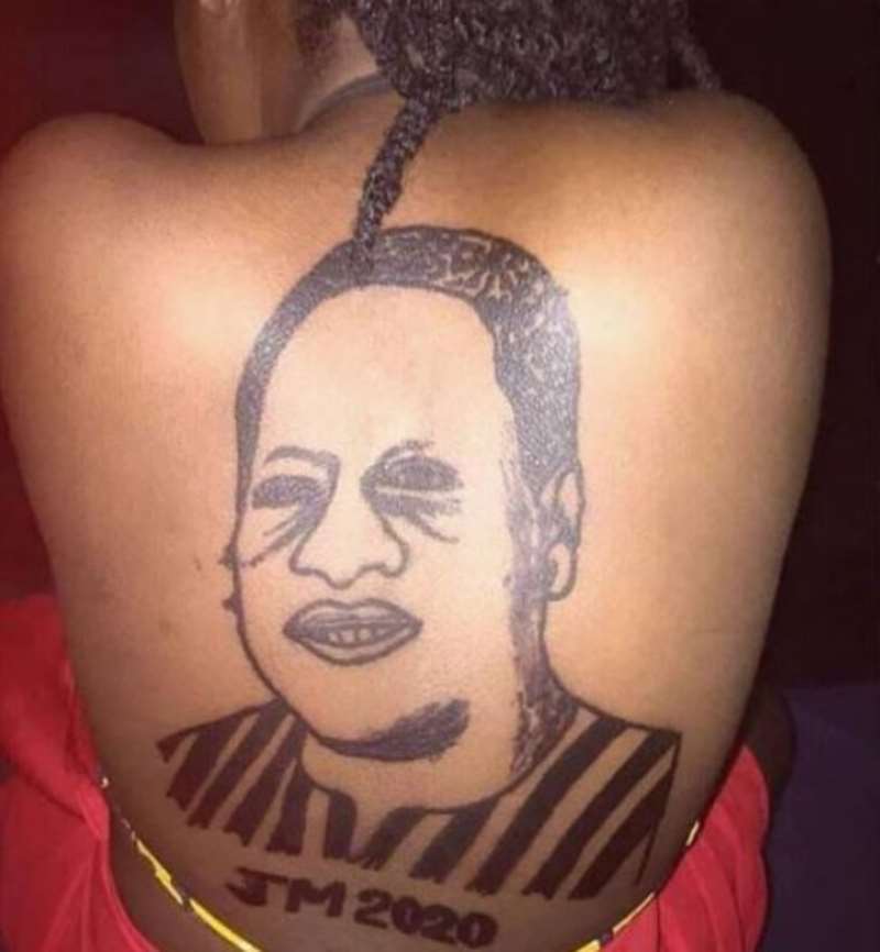 NDC Lady tattoo - mahama