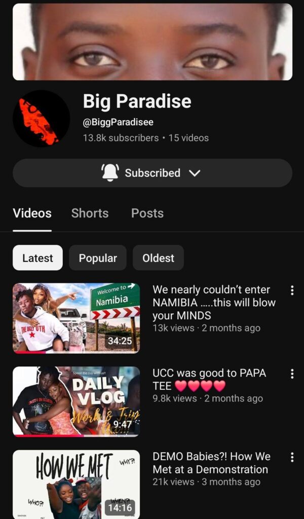The Adjoa Tee and Paradise Split YouTube Channel Rebranding and TikTok Deletions_