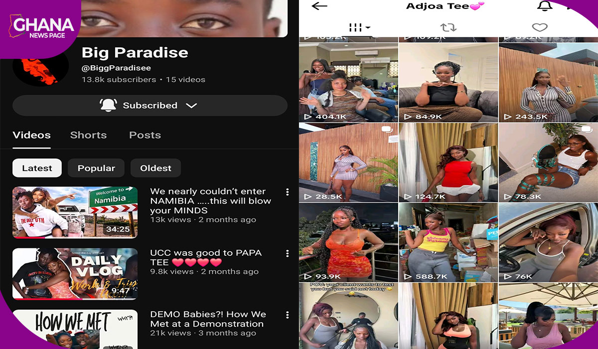 The Adjoa Tee and Paradise Split__ YouTube Channel Rebranding and TikTok Deletions