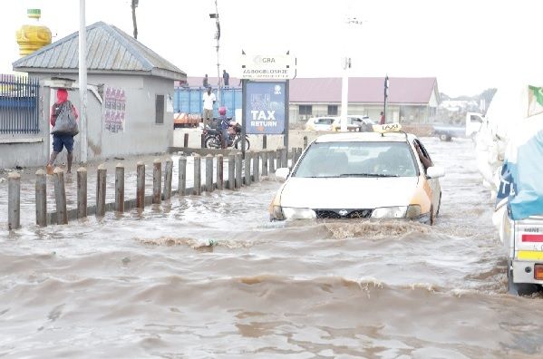 Heavy Monday Morning Rains Leave Parts of Accra Flooded