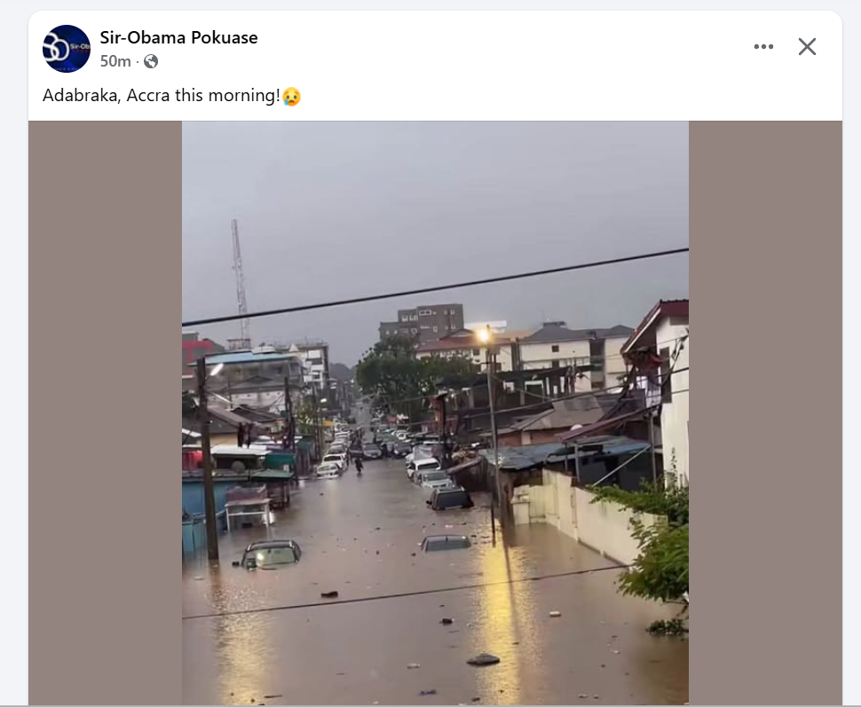 Heavy Monday Morning Rains Leave Parts of Accra Flooded