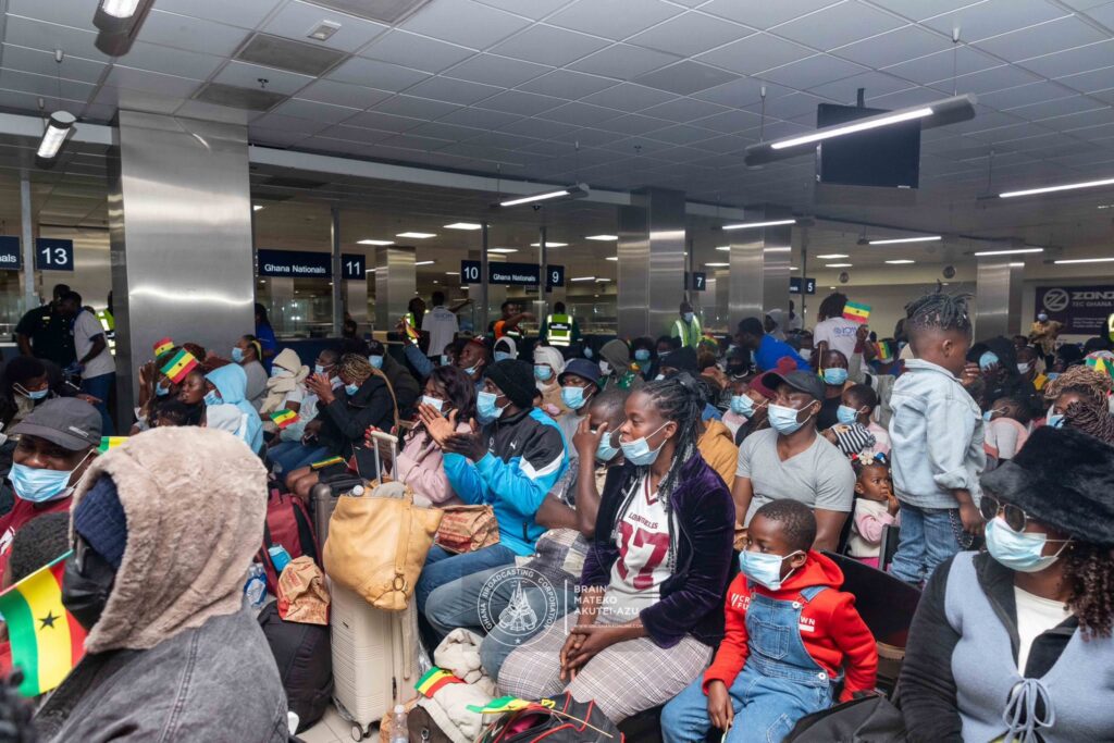 Photos of Second Ghanaian evacuees arrived in Ghana from South Africa 