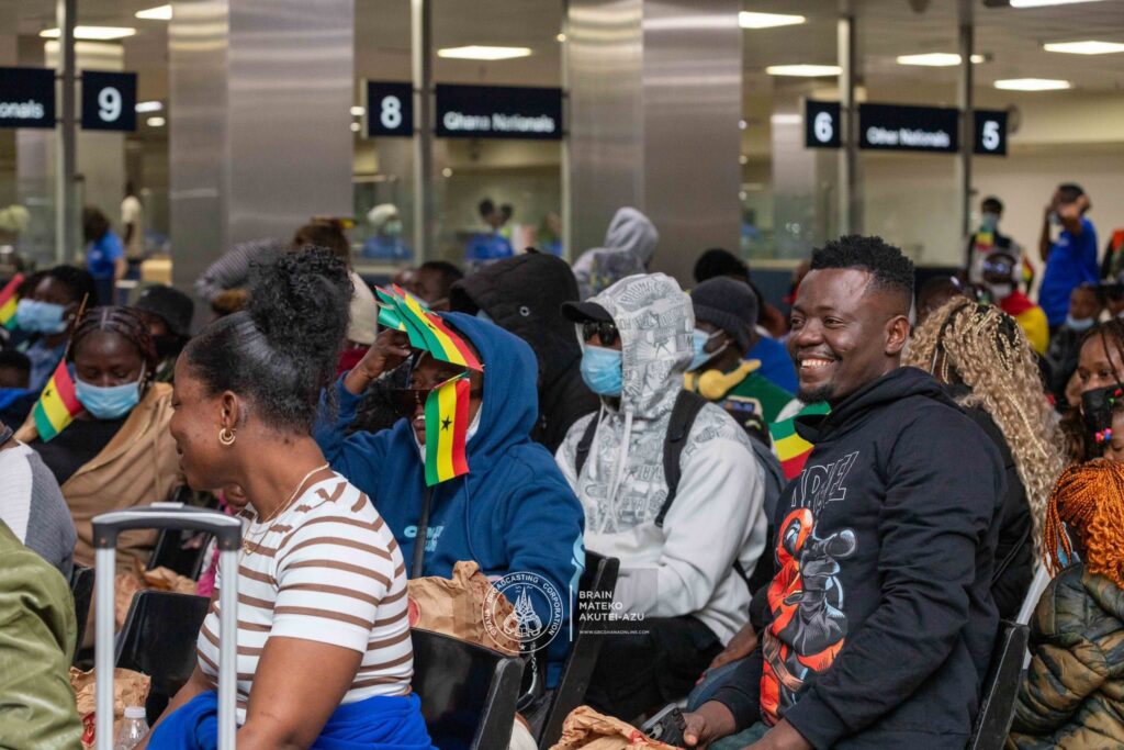 Photos of Second Ghanaian evacuees arrived in Ghana from South Africa 