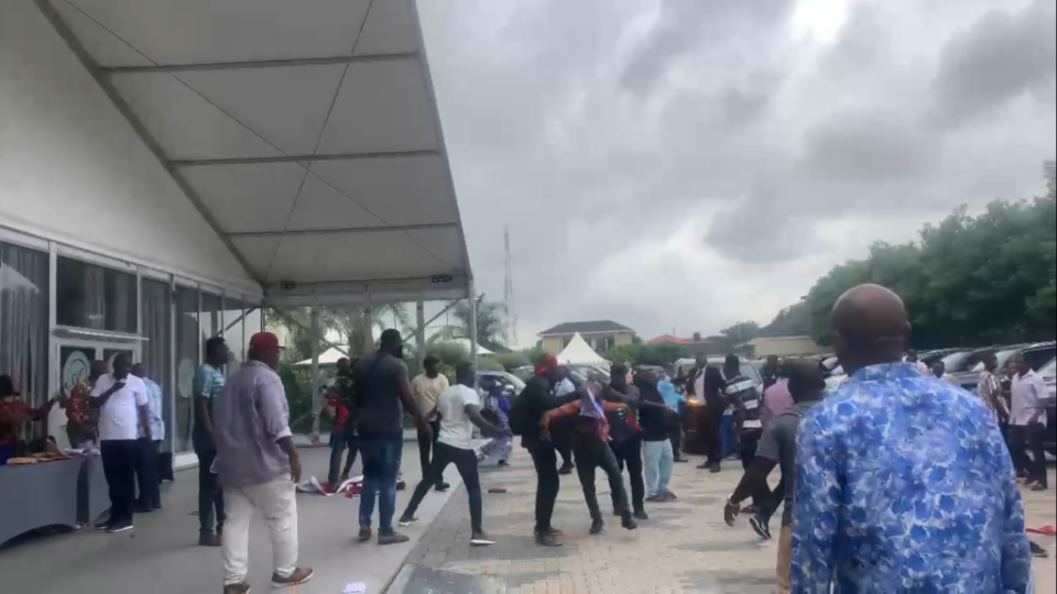 Protests Erupt Outside NPP National Executive Meeting Over Kennedy Agyapong