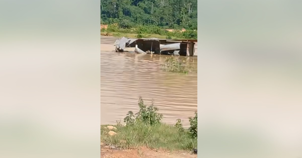 Public Toilet Swept Away by Floodwaters in Western North Region