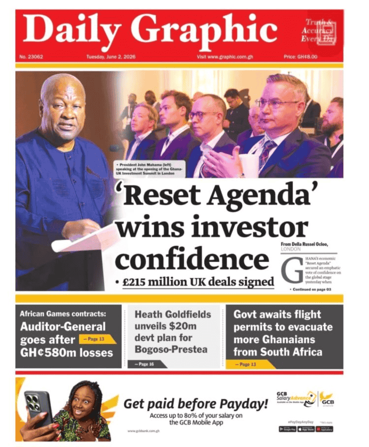 Todays Front pages Tuesday June 2 2026