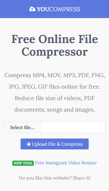 5 Online Websites to Compress Images & Videos Online