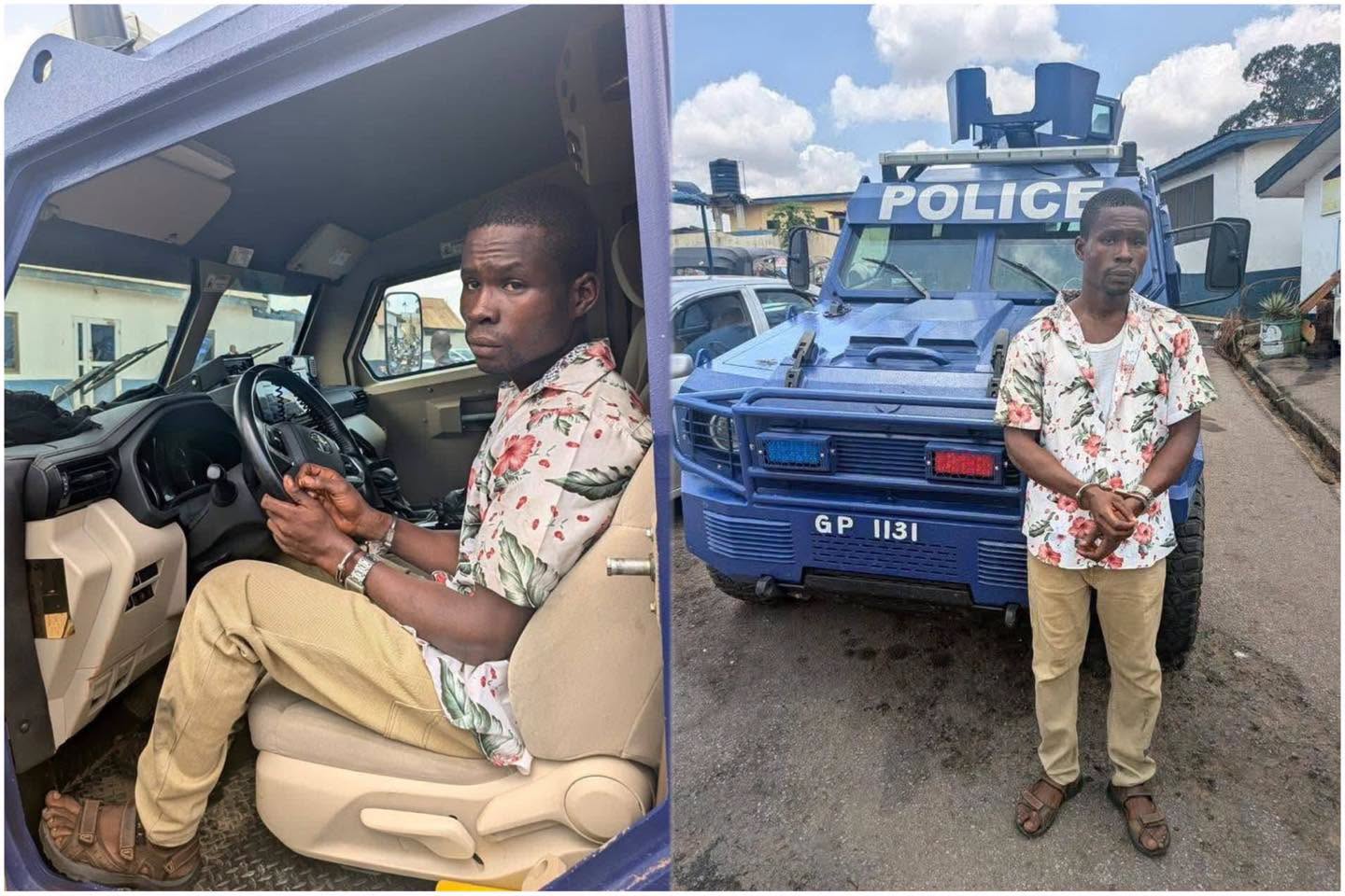 A Man Sentenced to One Month Prison for Attempting to Steal Police Armored Vehicle
