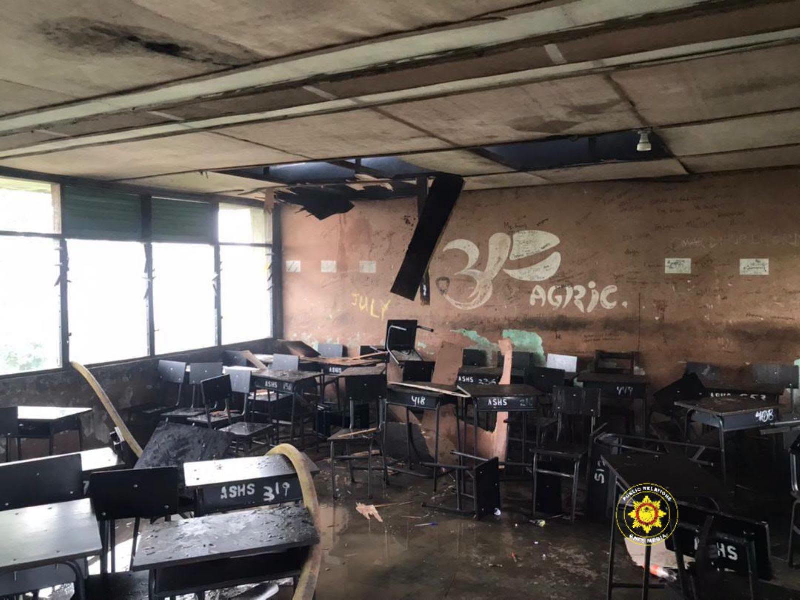 Adonten SHS stores and the House Master's office are destroyed by fire