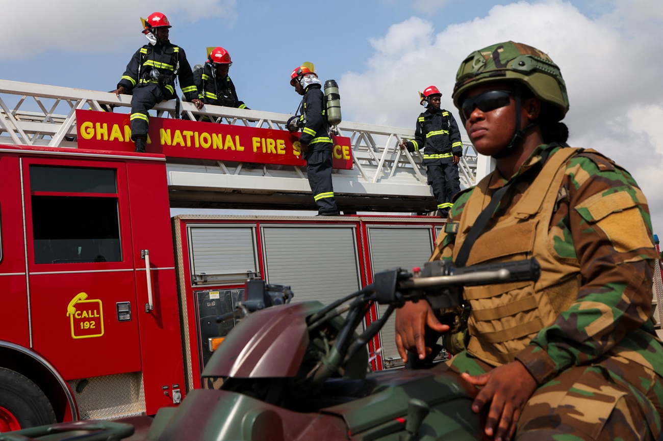 Firefighters Rescue Trapped Truck Mate After Techiman Accident