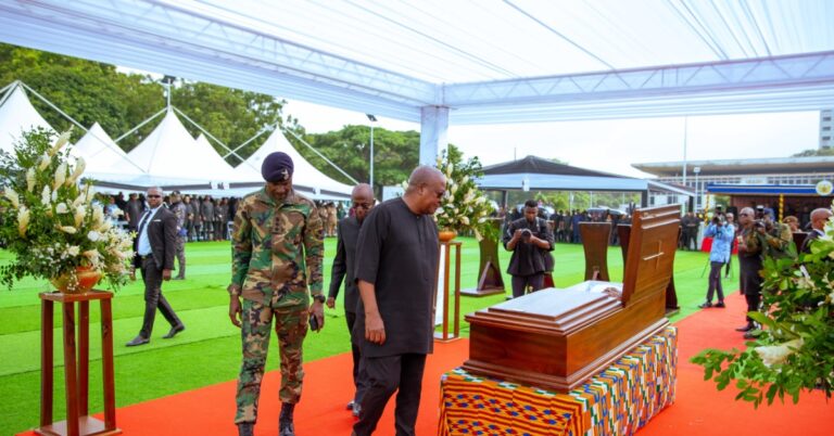Mahama Leads Nation in Farewell to James Victor Gbeho