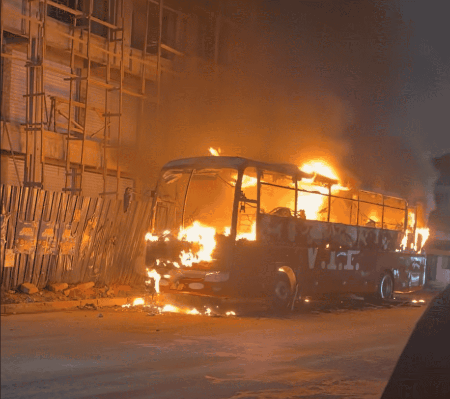 VIP Bus Catches Fire At Abuakwa Station Before Trip