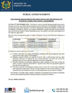 Ghanaian Passports Now Gain Visa-Free Entry to Maldives, Zambia, and Antigua