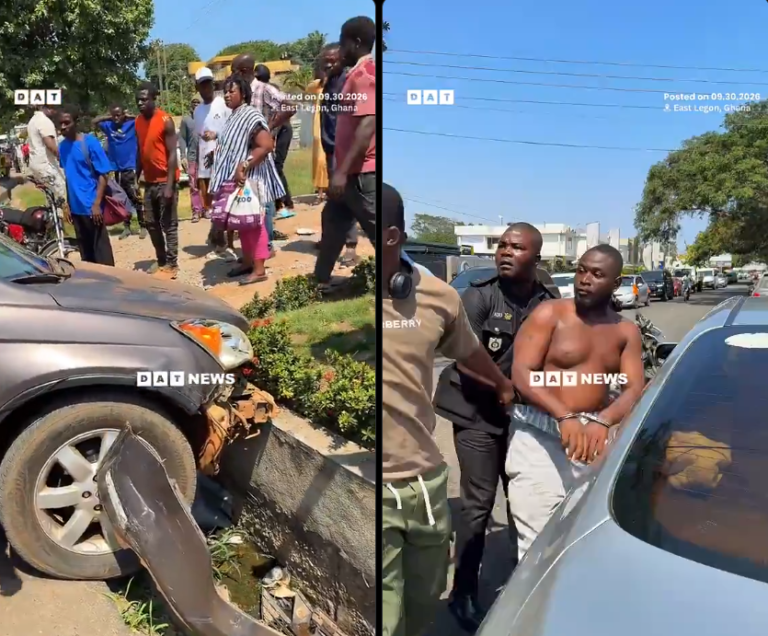 East Legon: Young Driver Arrested After Allegedly Knocking Down Police Officer