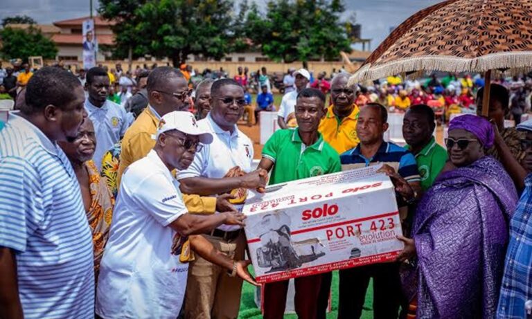 Tano North MP Supports Cocoa Farmers with Motorised Spraying Machines